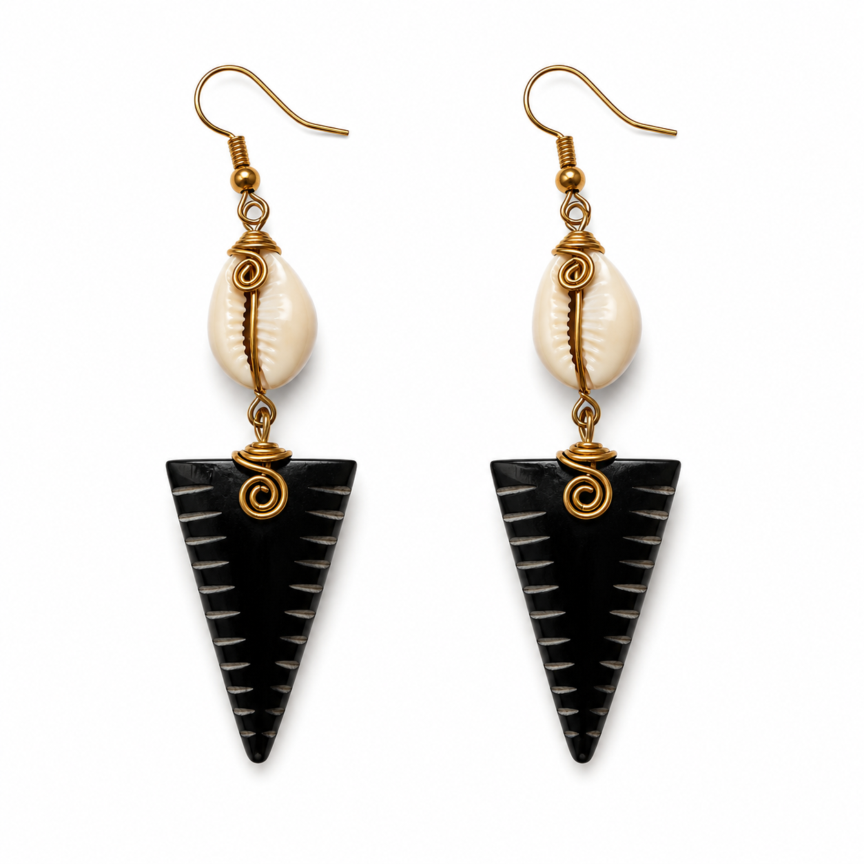 Cowrie Arrow Earrings
