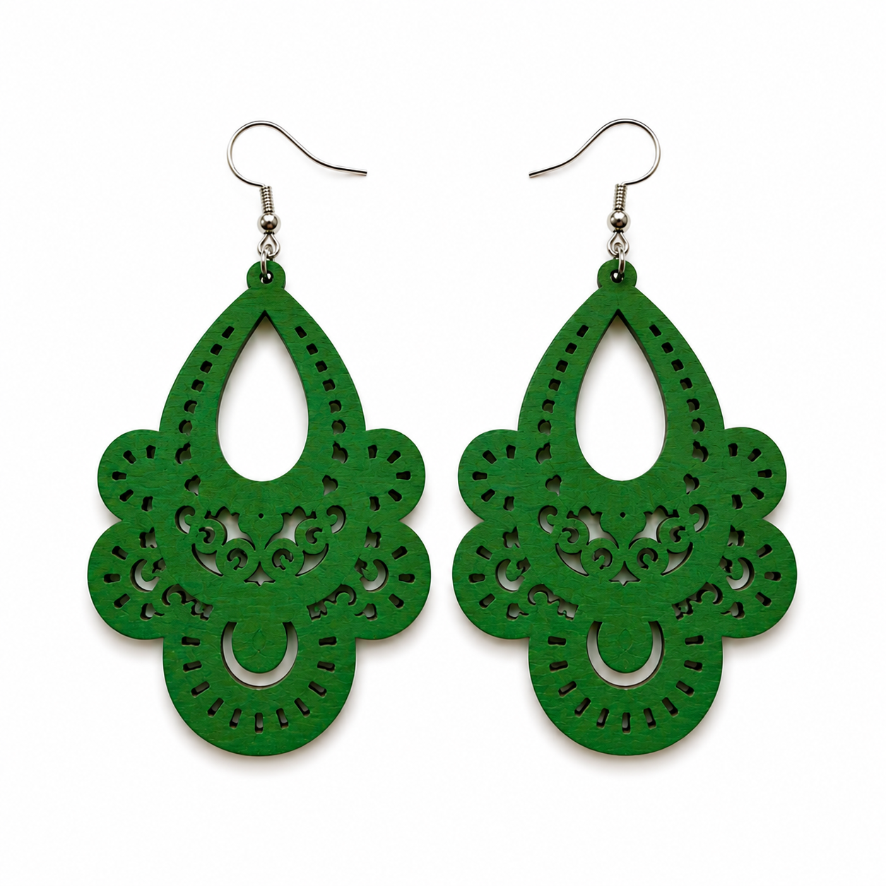 Swahili Bloom Leather Earrings