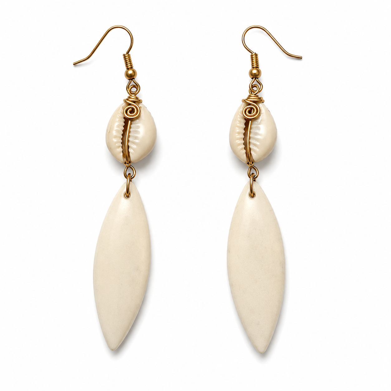 Cowrie Ivory Drop Earrings