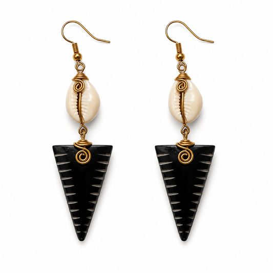 Cowrie Arrow Earrings