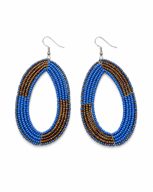 Coastal Blue Teardrop Earrings