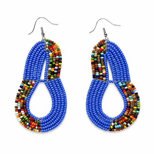 Coastal Mosaic Teardrop Earrings