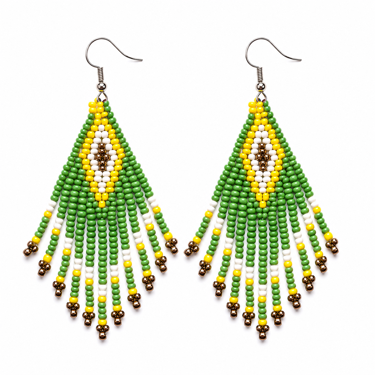 Emerald Breeze Fringe Earrings