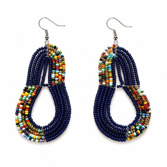 Midnight Mosaic Teardrop Earrings