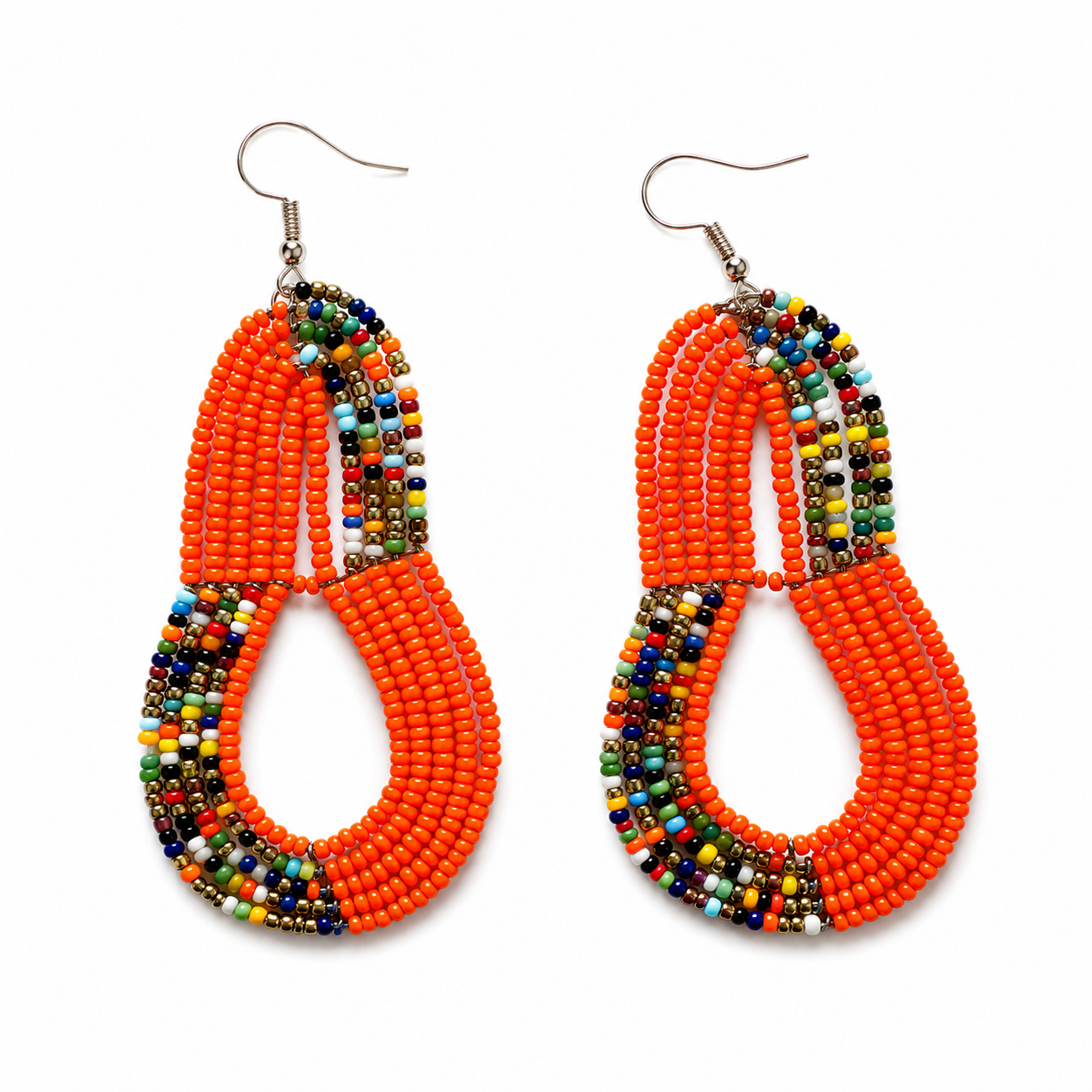 Sunset Flame Teardrop Earrings