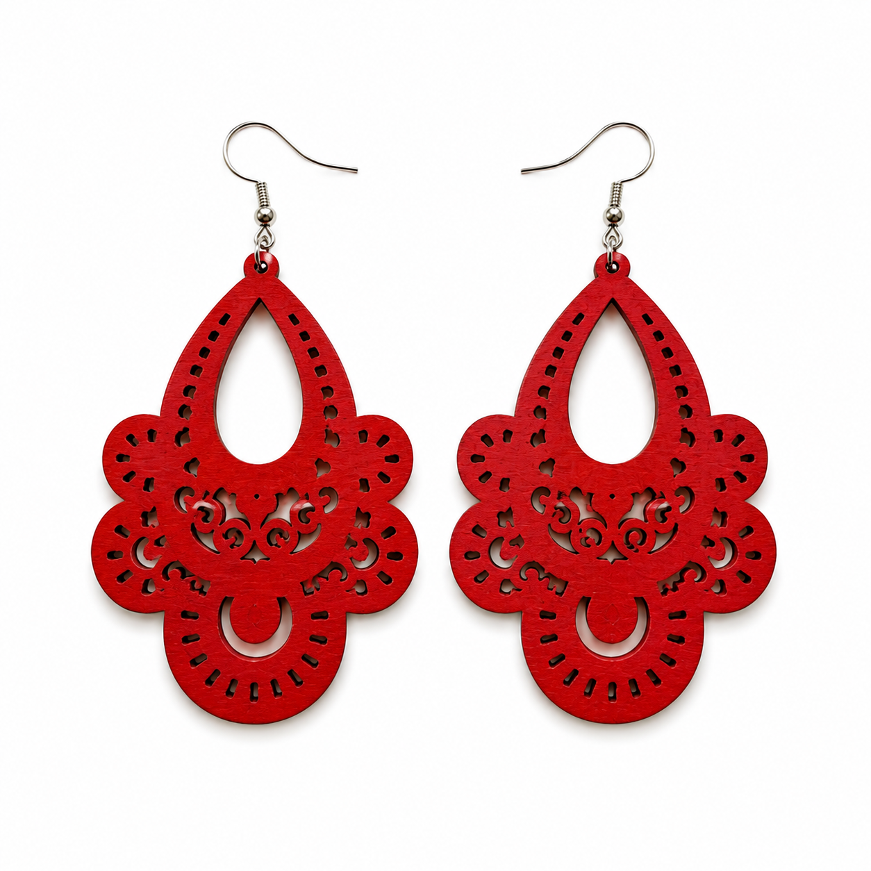 Swahili Bloom Leather Earrings